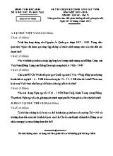 Đề thi học sinh giỏi Lịch sử lớp 12 - Năm học 2015-2016 - Sở GD & ĐT Bắc Ninh